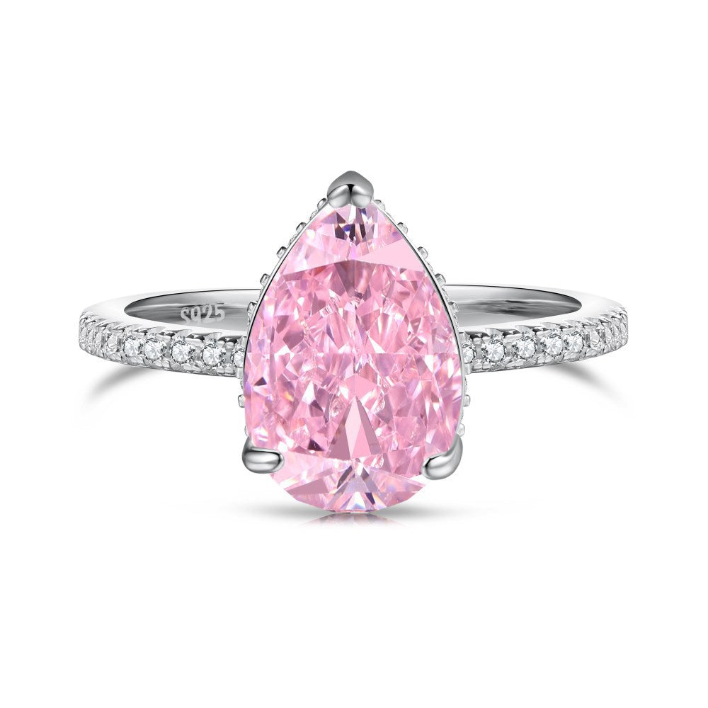 Pink Pear-shaped ring
