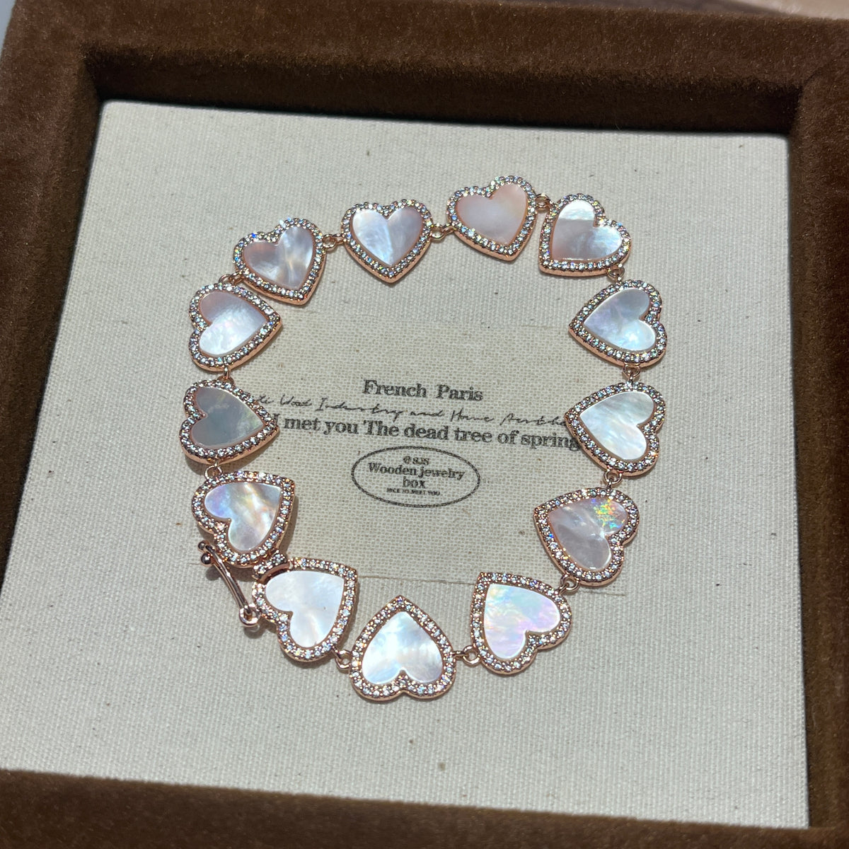 Rose gold heart bracelet