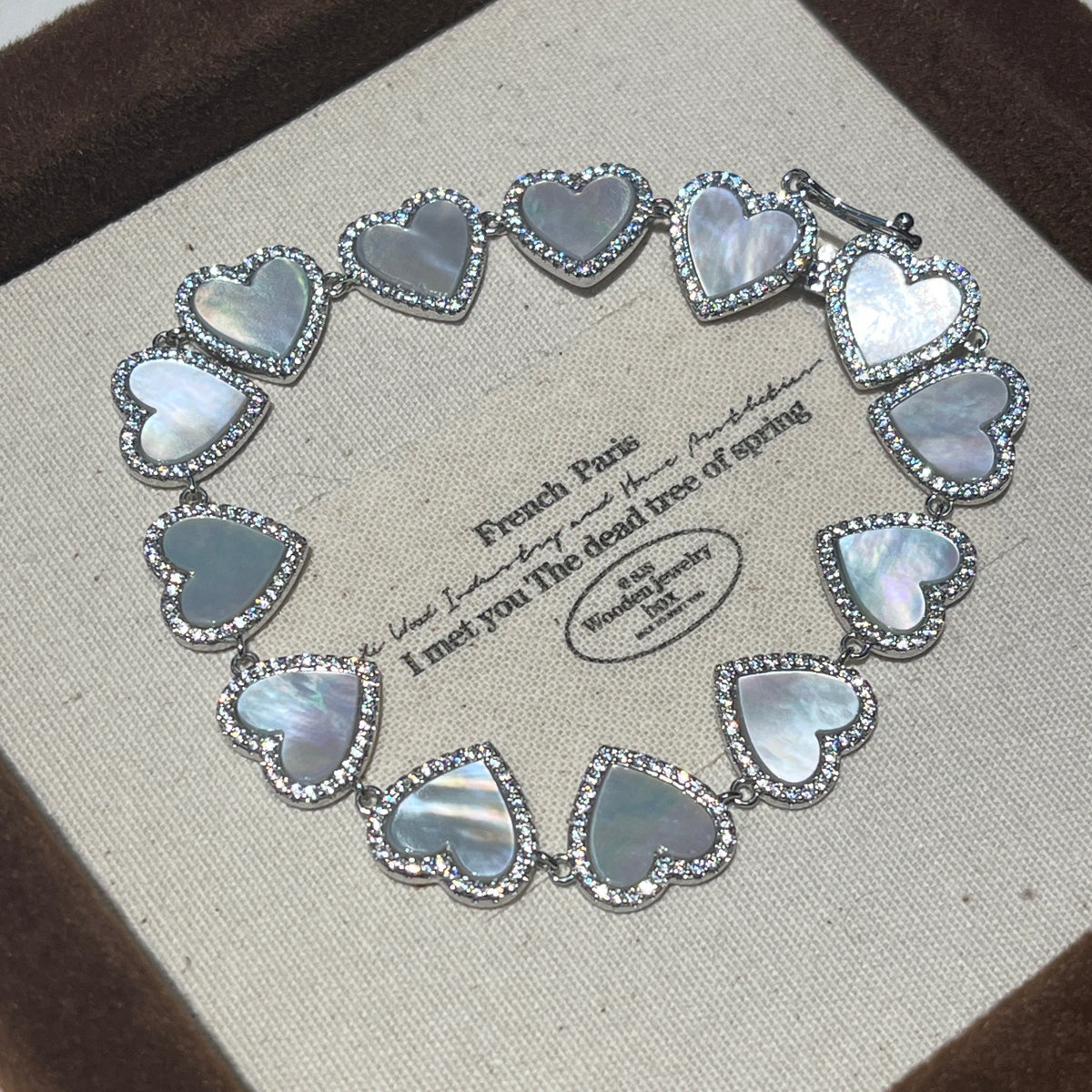 shell pearl heart bracelet